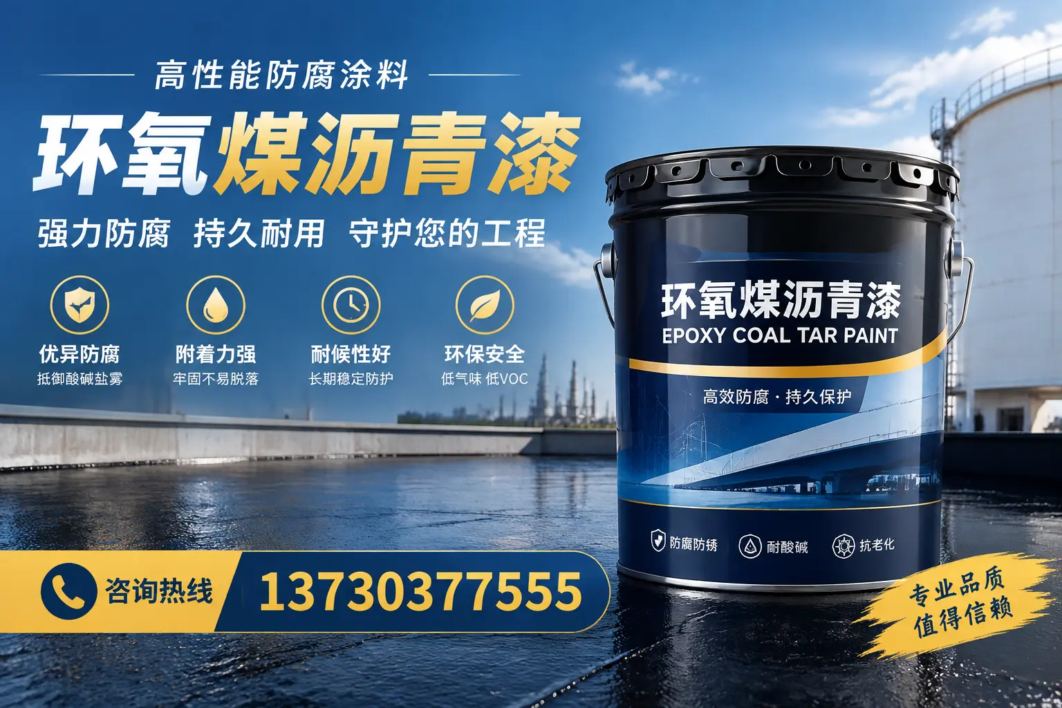 环氧煤沥青漆的耐久性分析，适合石河子的使用场景